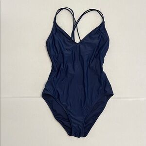 HURLEY NAVY BLUE ONE PIECE SWIMSUIT SIZE LARGE